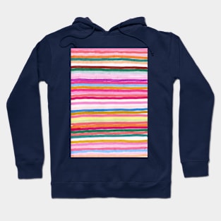 Colorful Horizontal Stripes Hoodie